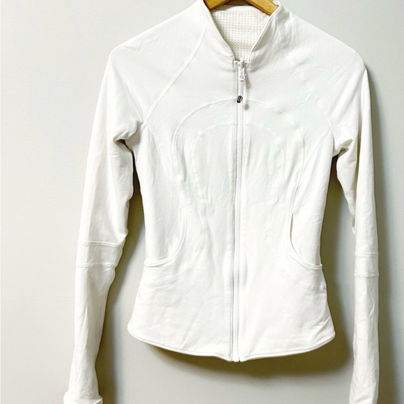 Lululemon Find Your Bliss Jacket Reversible Mesh Zip Up Cream White - Picture 5 of 9